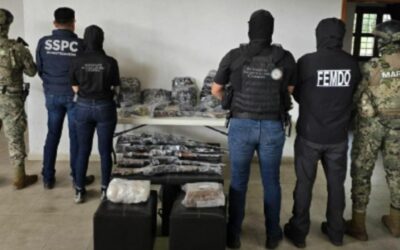 Resultado de la coordinación del Gabinete de Seguridad, se realizaron dos cateos en Chiapas donde se aseguraron armas, municiones y aparente droga