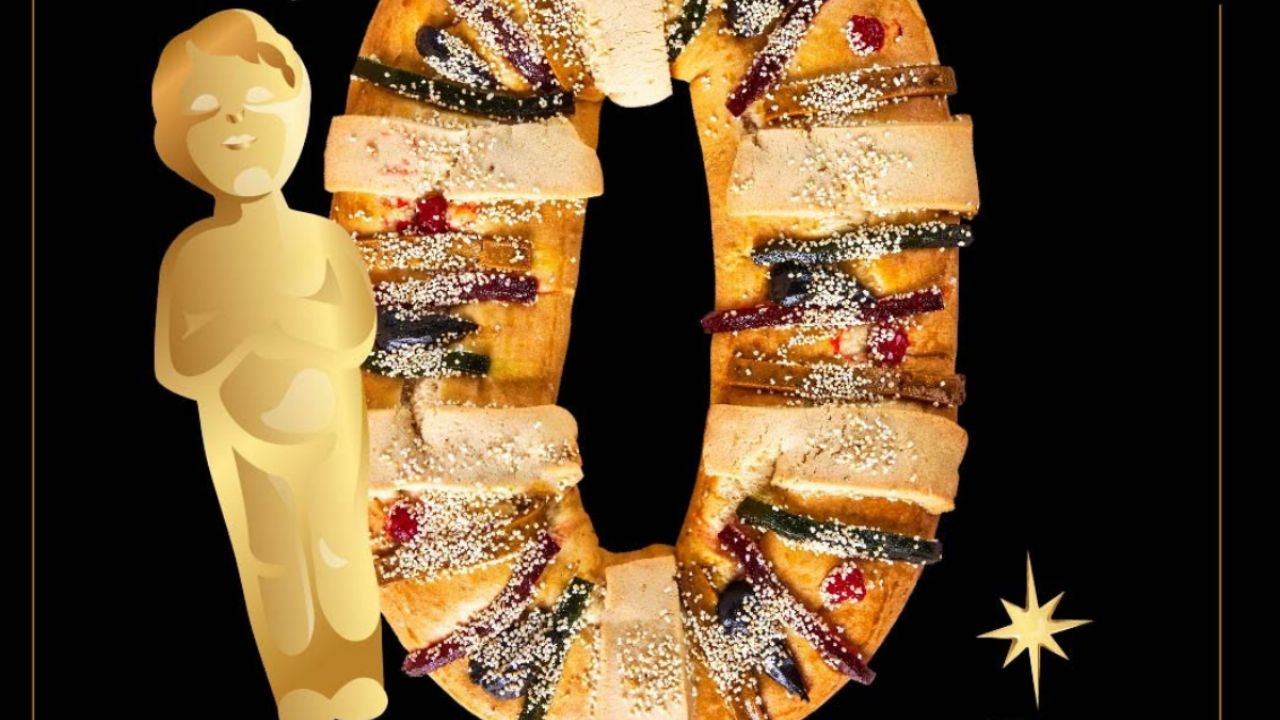 Esta es la rosca de Reyes que incluye figuras del Niño Dios de oro de 14 kilates