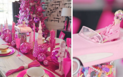 Influencer se vuelve viral con su decoración navideña de Barbie: “Bonita en rosa”